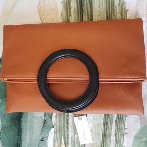 Nwt- "Tabitha" Carmel Convertible Clutch/Crossbody